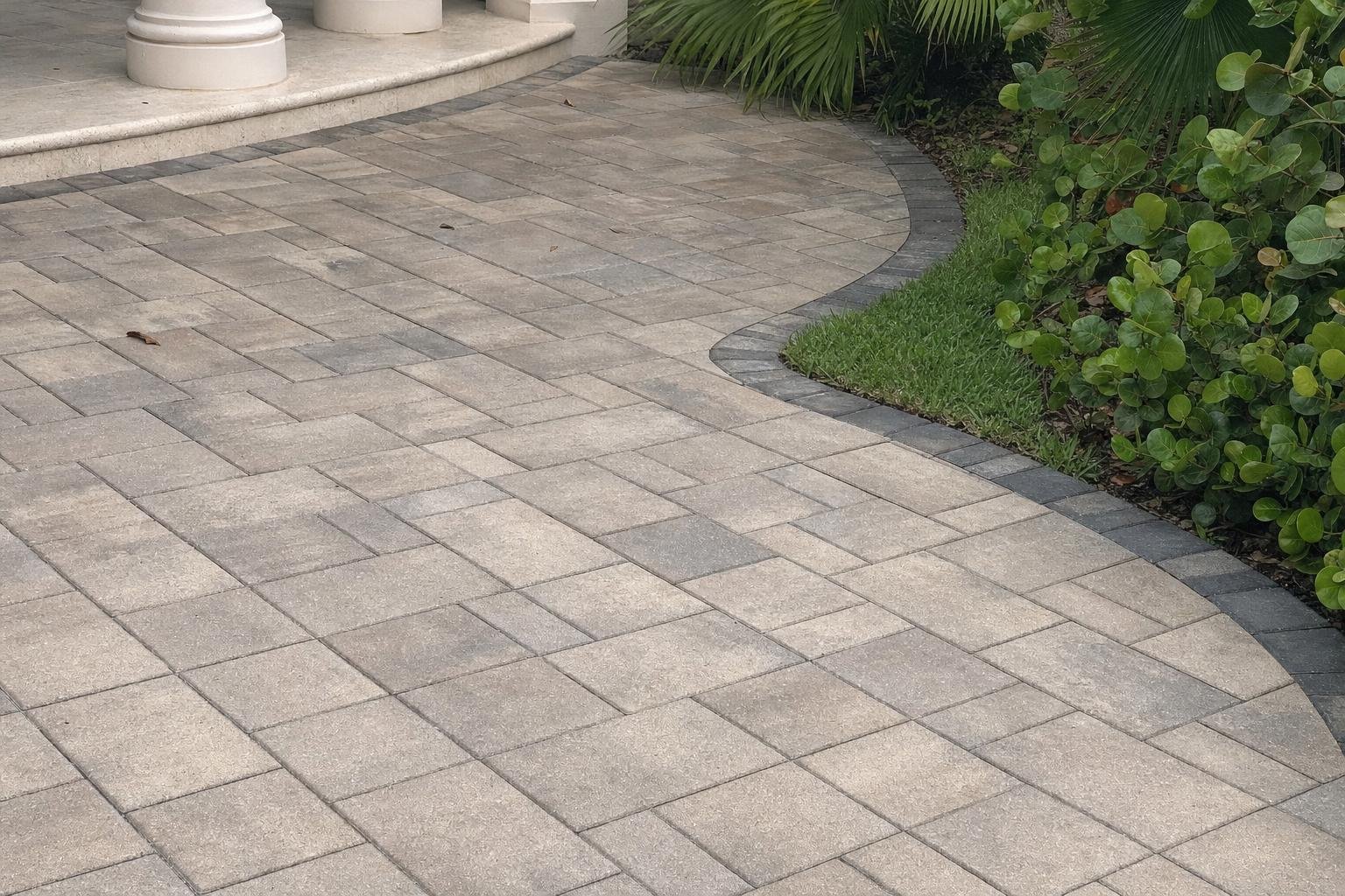 Photo of paver patio installation work