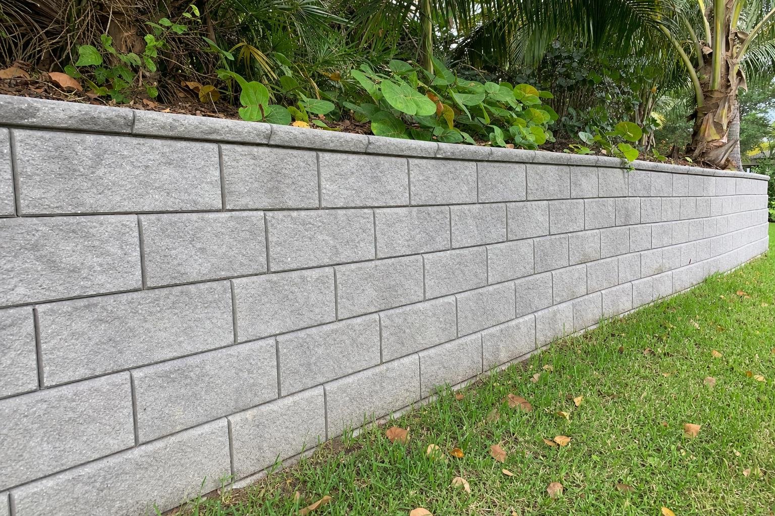 Example retaining wall installation photo
