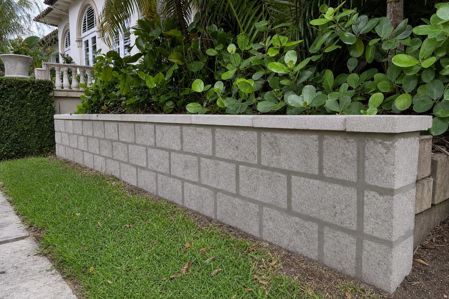 Illustrative image of retaining wall repair work